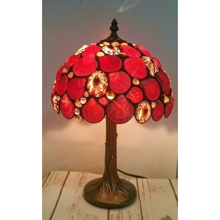 Sea Shell Table Lamp Light Fixture Stained Glass East Village Artisans - Seashell Lampshades