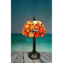 East Village Artisans Lampshade & Base Seashells Stained glass Lamp New - Seashell Lampshades