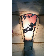 Stained Glass Night Light Plug In Angel Pink Night Light Bedroom Handmade - Seashell Lampshades